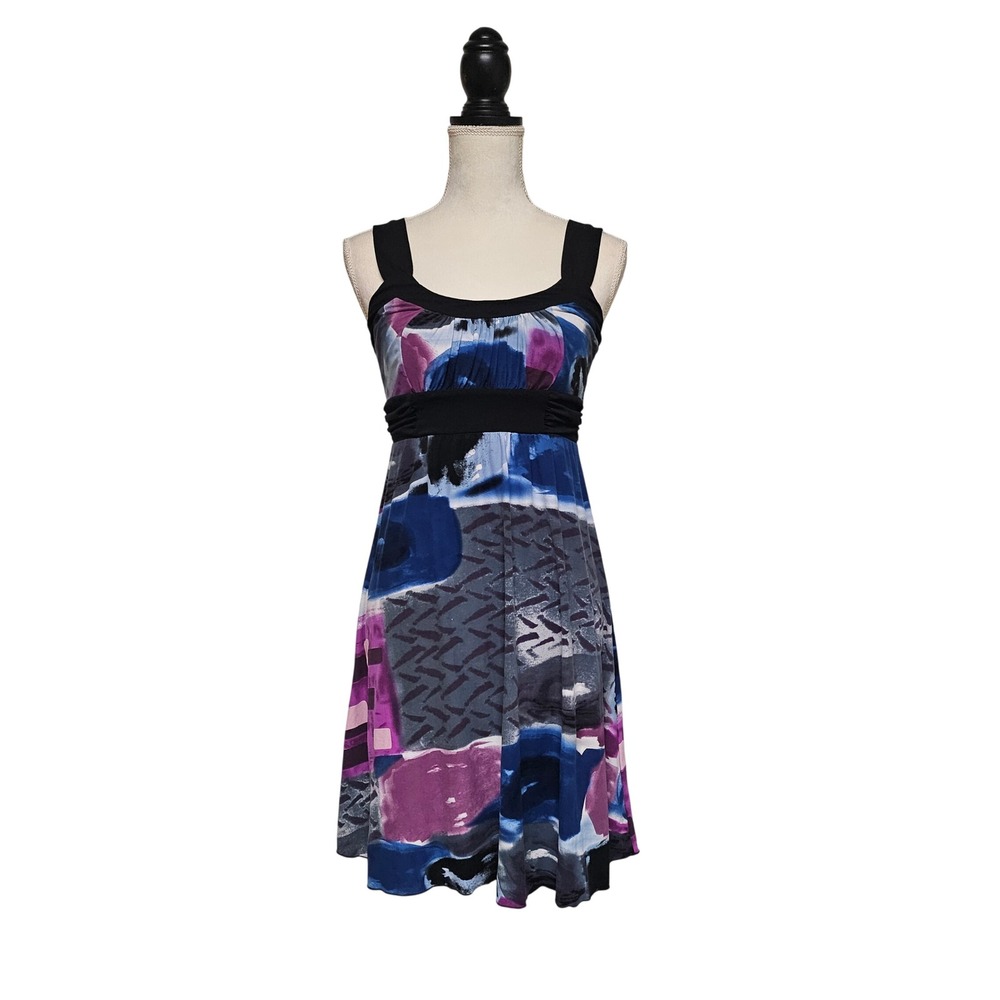 90s LaBelle Empire Waist Tie-Back Retro Mini Dress Size S Indie Sleaze